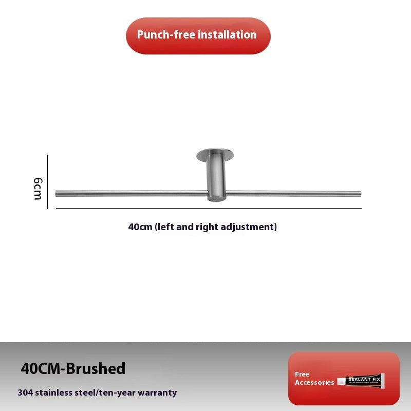 Bathroom Towel Rack Punch-free Bathroom Stainless Steel