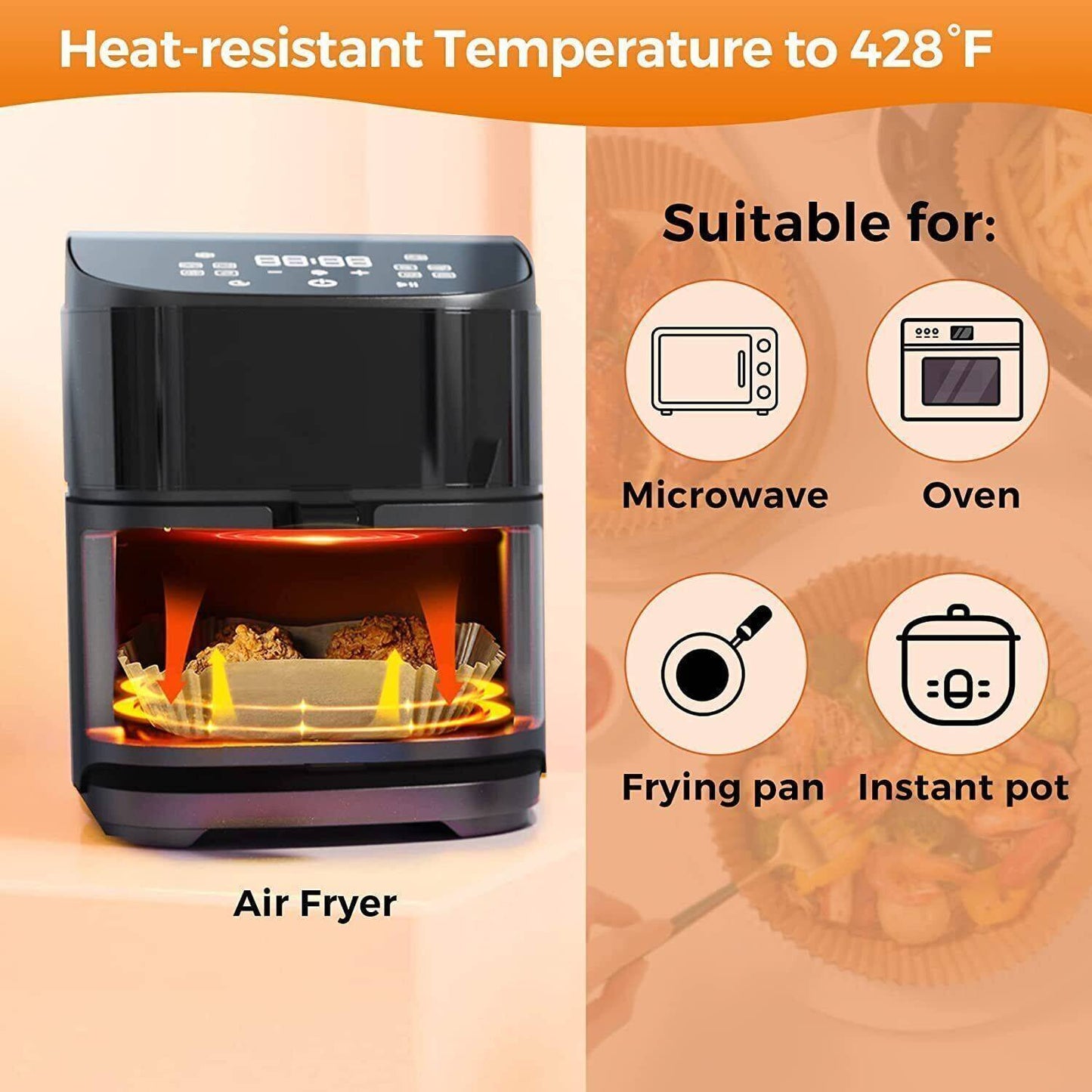 Baking Paper For Deep Fryer Air Fryer Grill Oven Air Fryer Liners