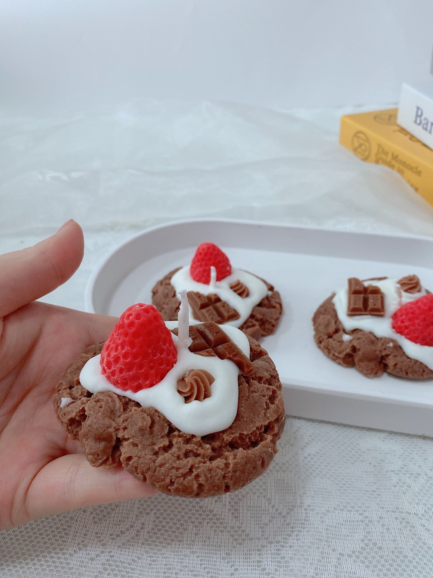 Bedroom Strawberry Cake Aromatic Candle Decoration