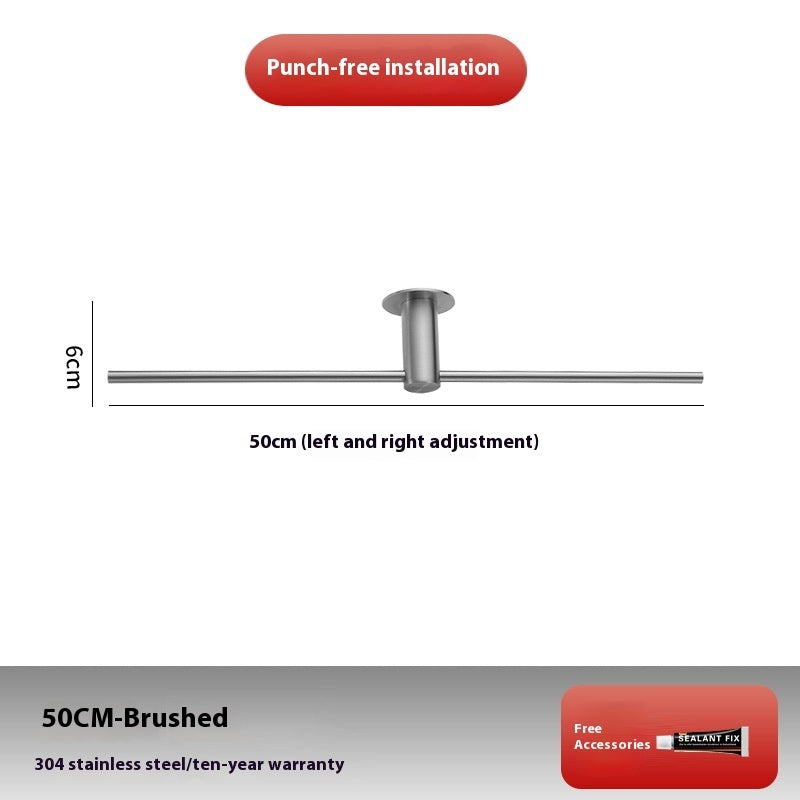 Bathroom Towel Rack Punch-free Bathroom Stainless Steel