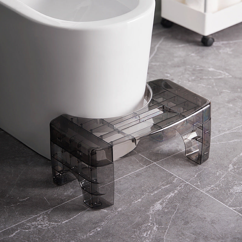 Transparent Toilet Auxiliary Foot Stool Aid Anti-slip