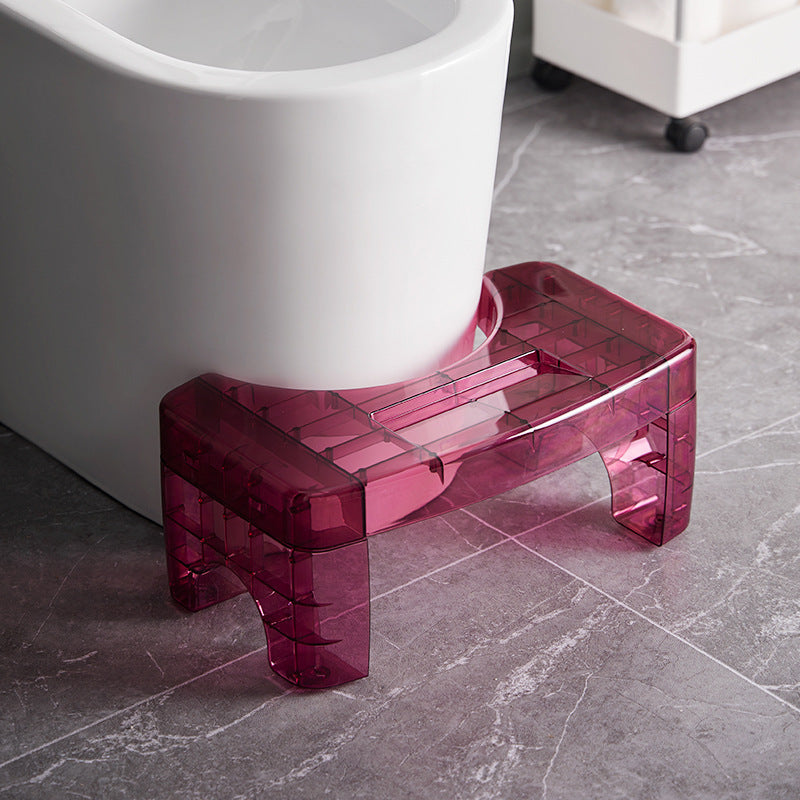 Transparent Toilet Auxiliary Foot Stool Aid Anti-slip
