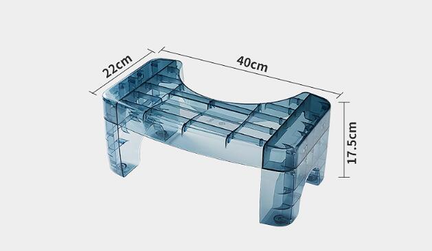 Transparent Toilet Auxiliary Foot Stool Aid Anti-slip