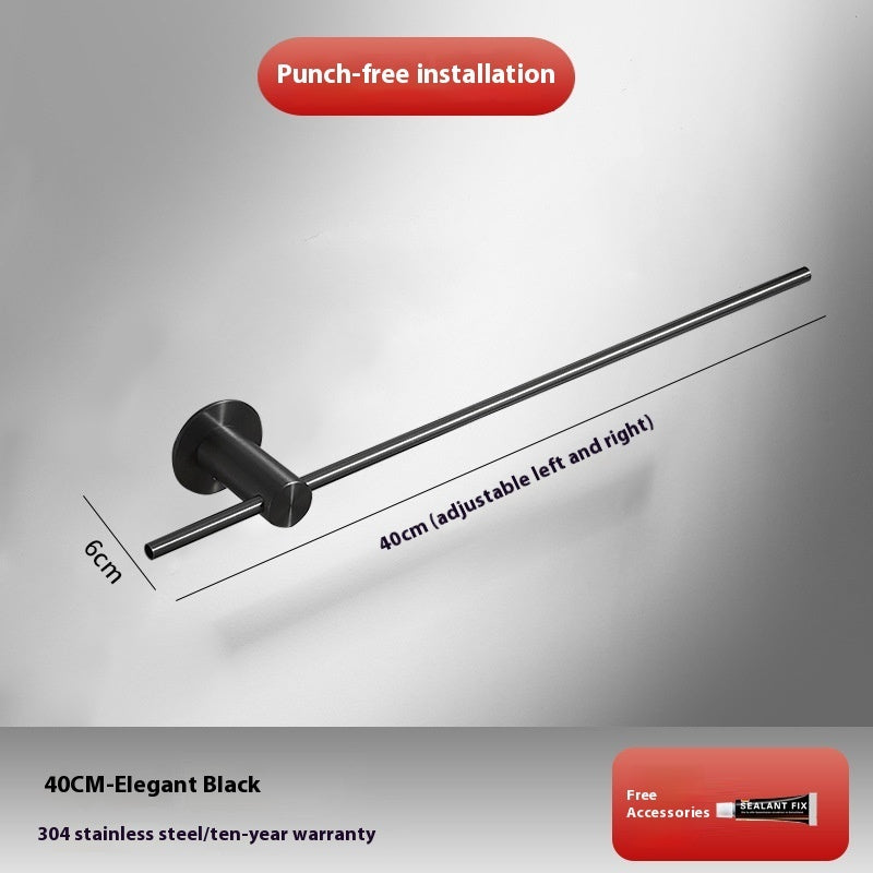 Bathroom Towel Rack Punch-free Bathroom Stainless Steel