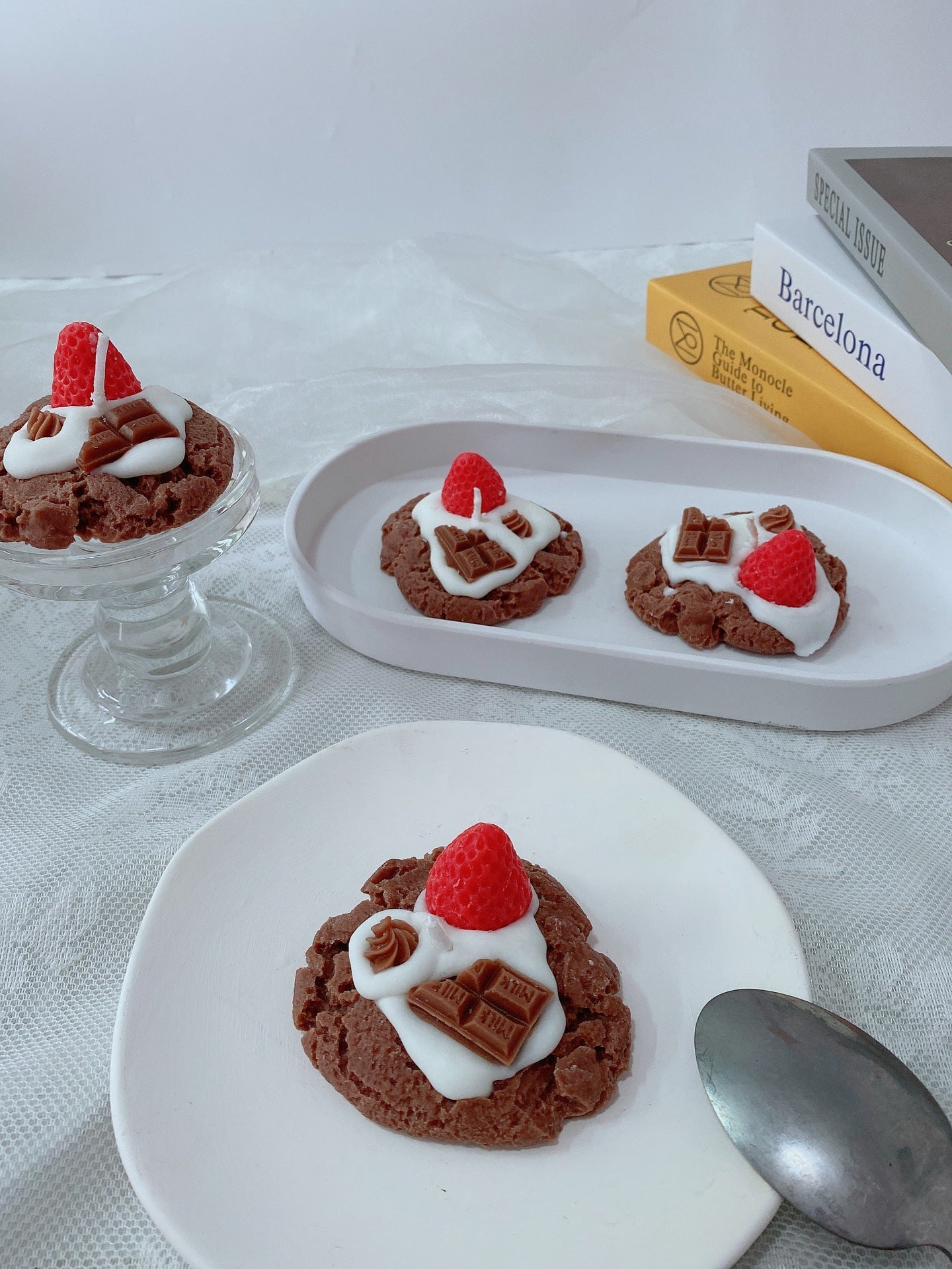 Bedroom Strawberry Cake Aromatic Candle Decoration